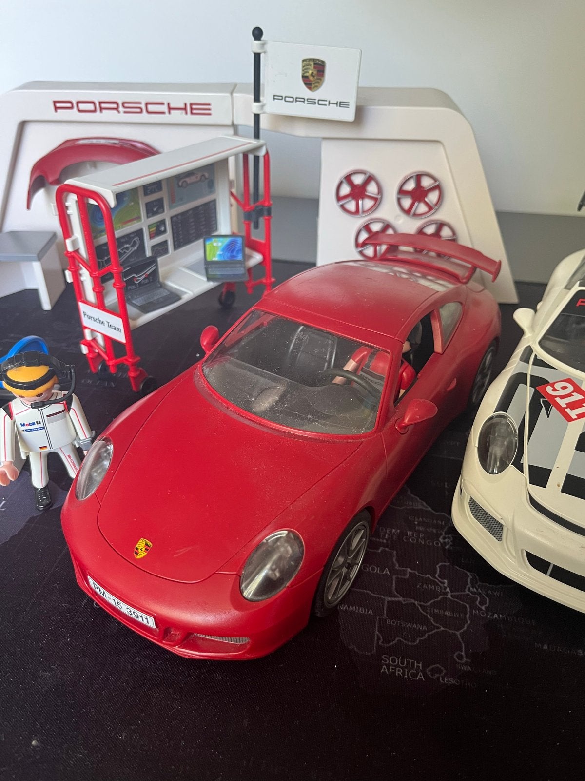 Playmobil Porsche Garage Set met 2 Auto's en Accessoires, Ophalen of Verzenden, Gebruikt