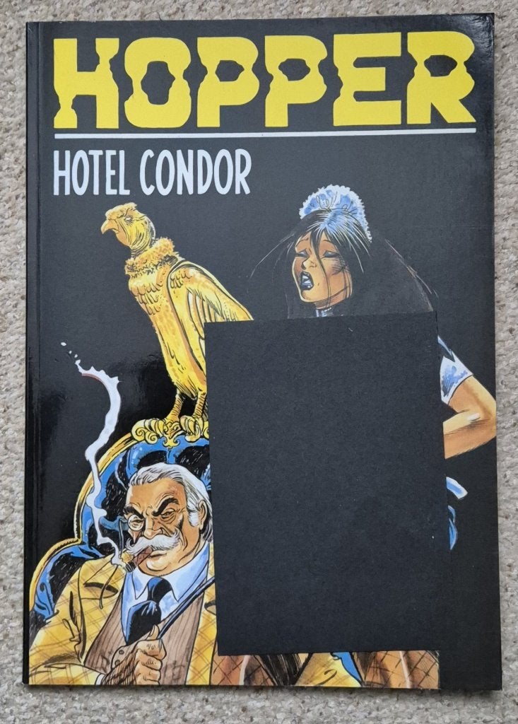 Sombrero Zwarte Reeks 44 Hotel Condor - HOPPER - 1991, Boeken, Stripboeken, Hopper, Eén stripboek, Ophalen of Verzenden, Zo goed als nieuw