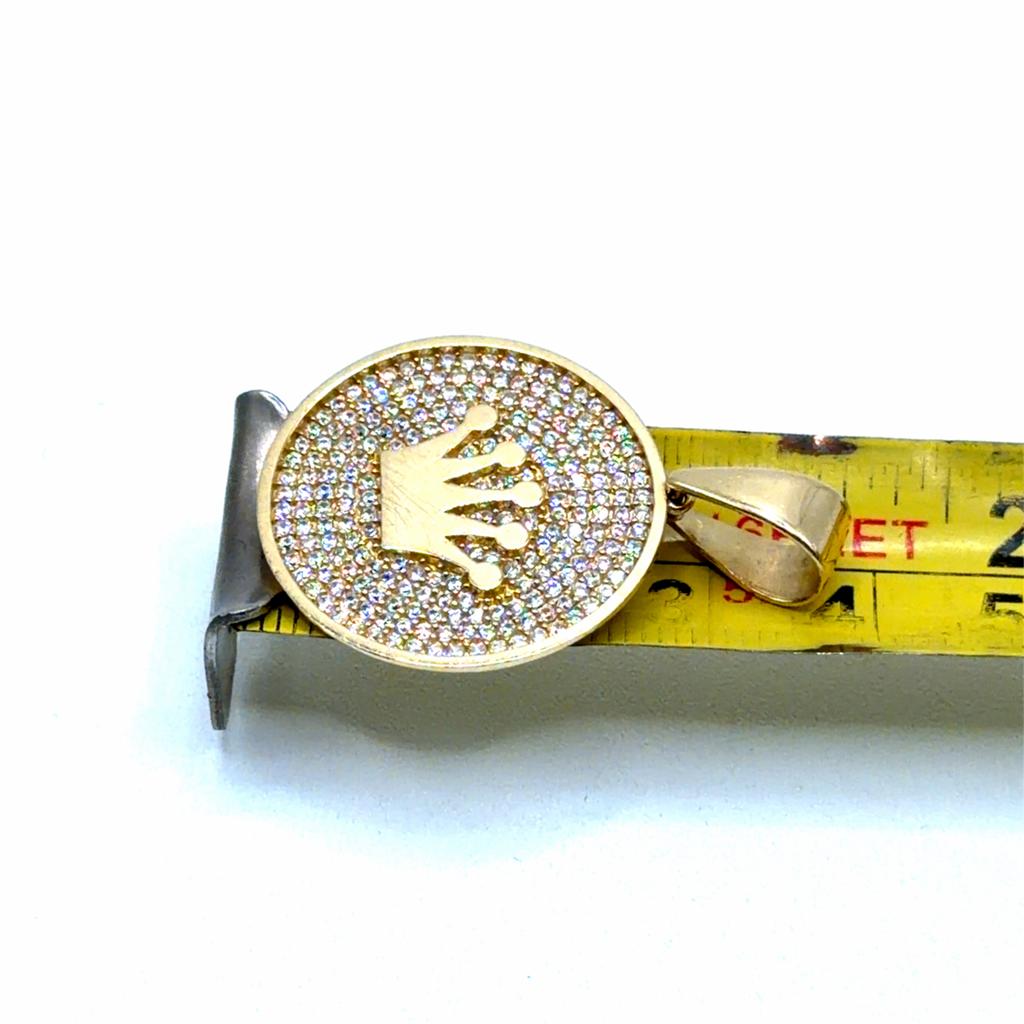 Gouden Hanger met Kroon en Zirkonia - Nieuw, Overige voorstellingen, Www.bredajuwelier.nl, Nieuw, Ophalen of Verzenden