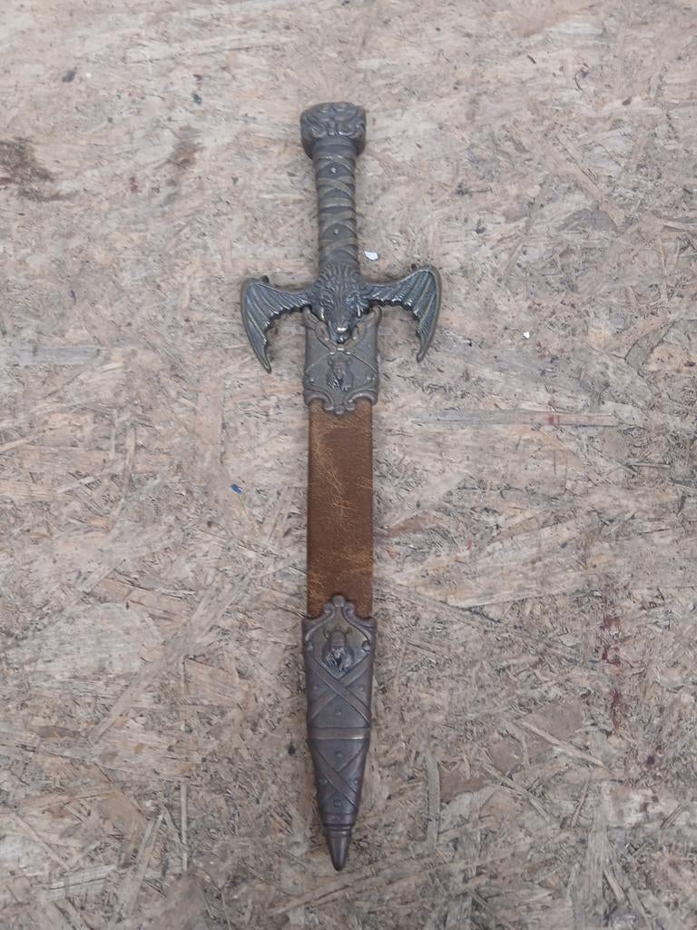 Viking zwaard dolk mes messing Excalibur in beschermhoes, Ophalen of Verzenden, Excalibur, Viking, Dolk