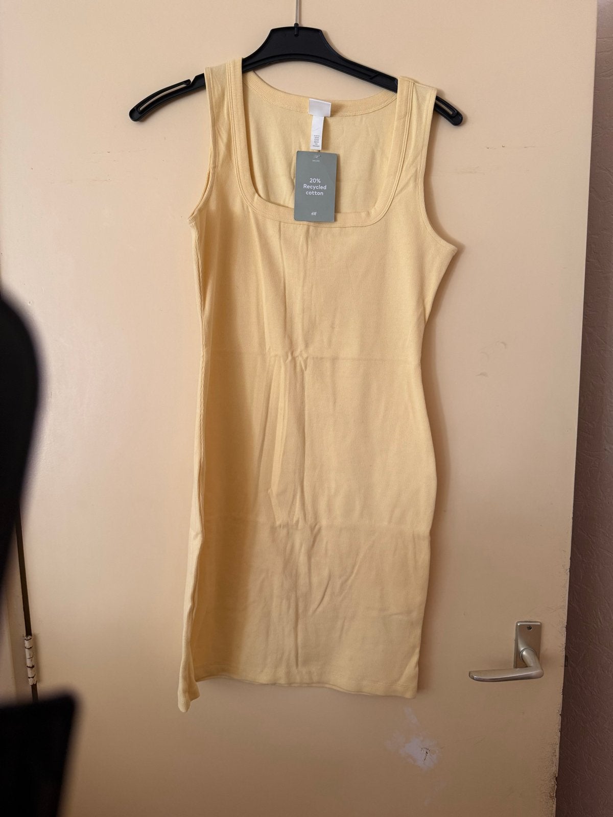 Nieuwe H&M Gele Jurk Maat 38 - Zacht Pastel Geel Katoen, Ophalen of Verzenden, Nieuw, Maat 38/40 (M), Geel