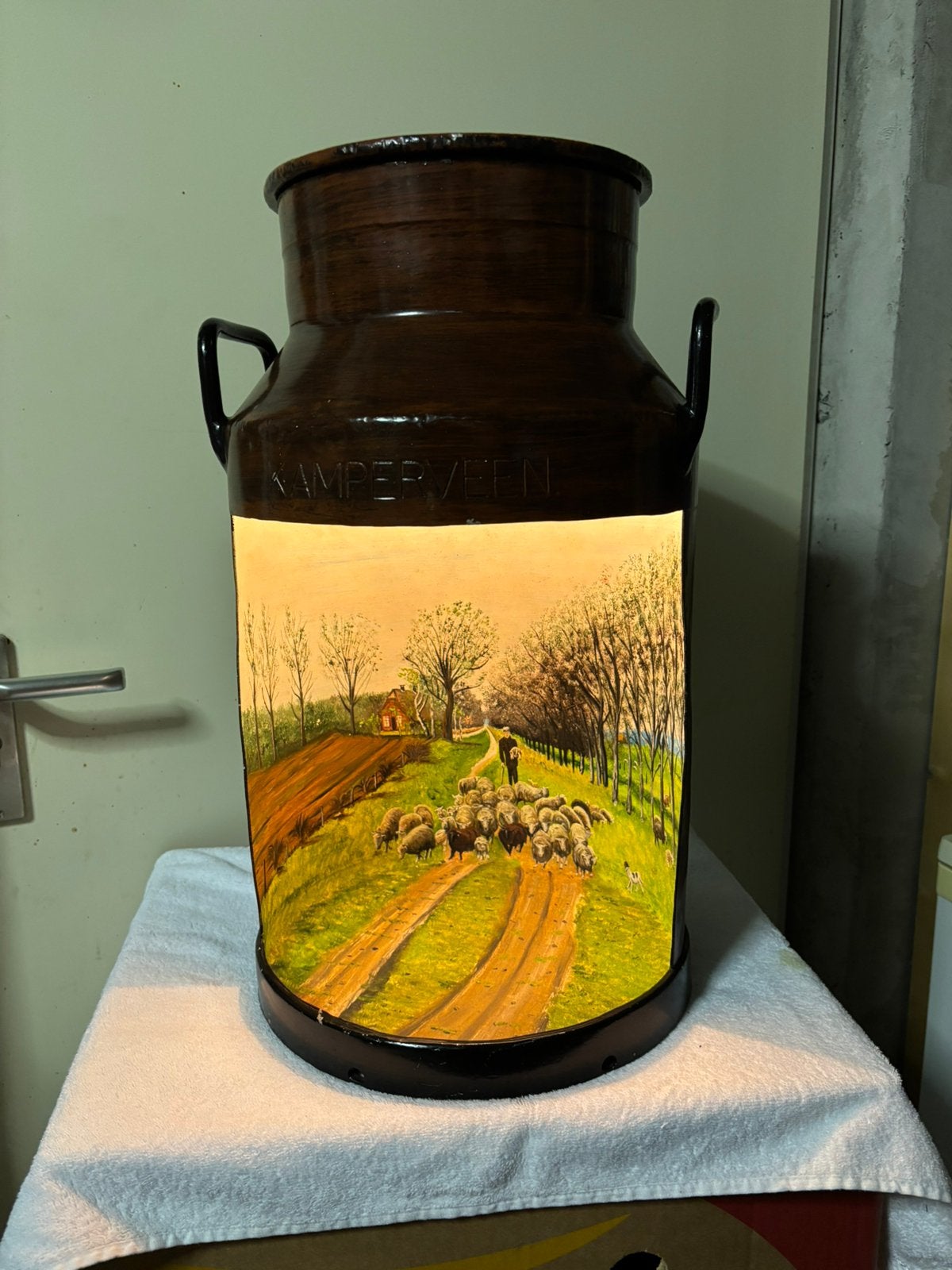 Te koop melkbus met schildering, Ophalen of Verzenden, Zo goed als nieuw