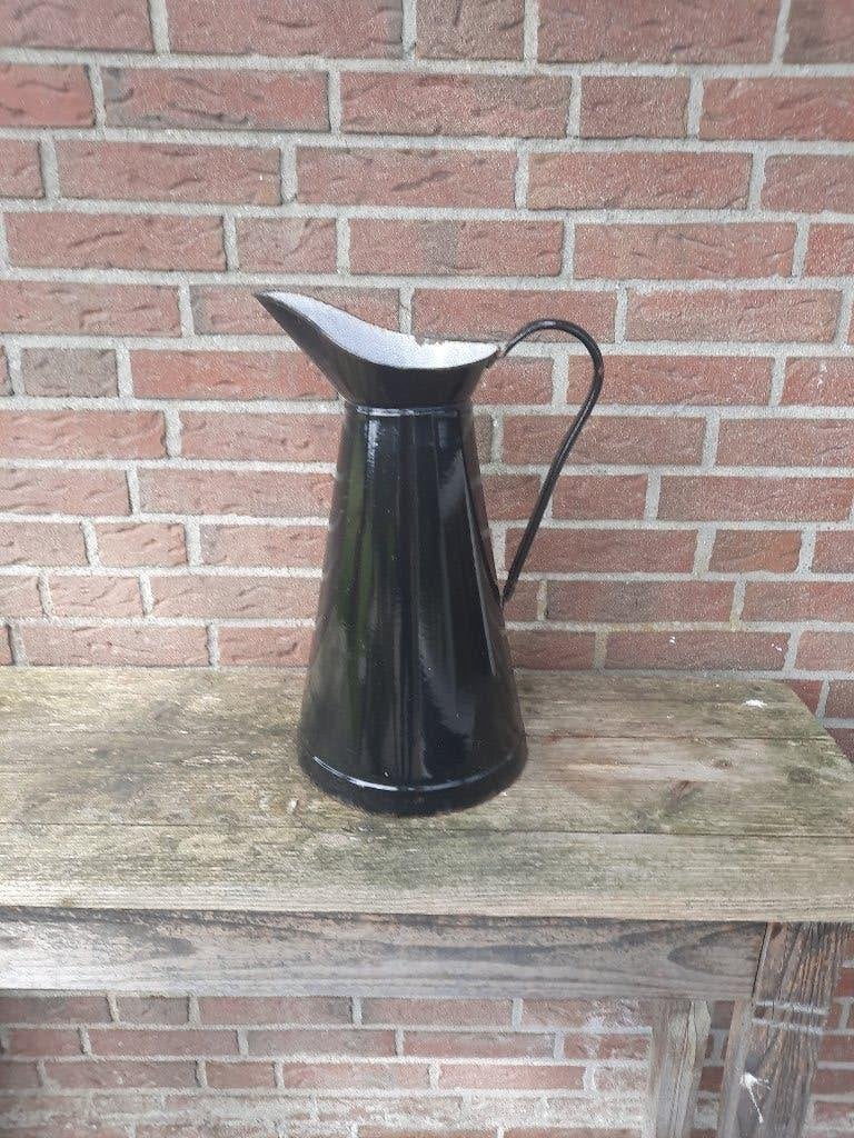 emaille zwarte waterkan, Antiek en Kunst, Antiek | Emaille, Ophalen of Verzenden