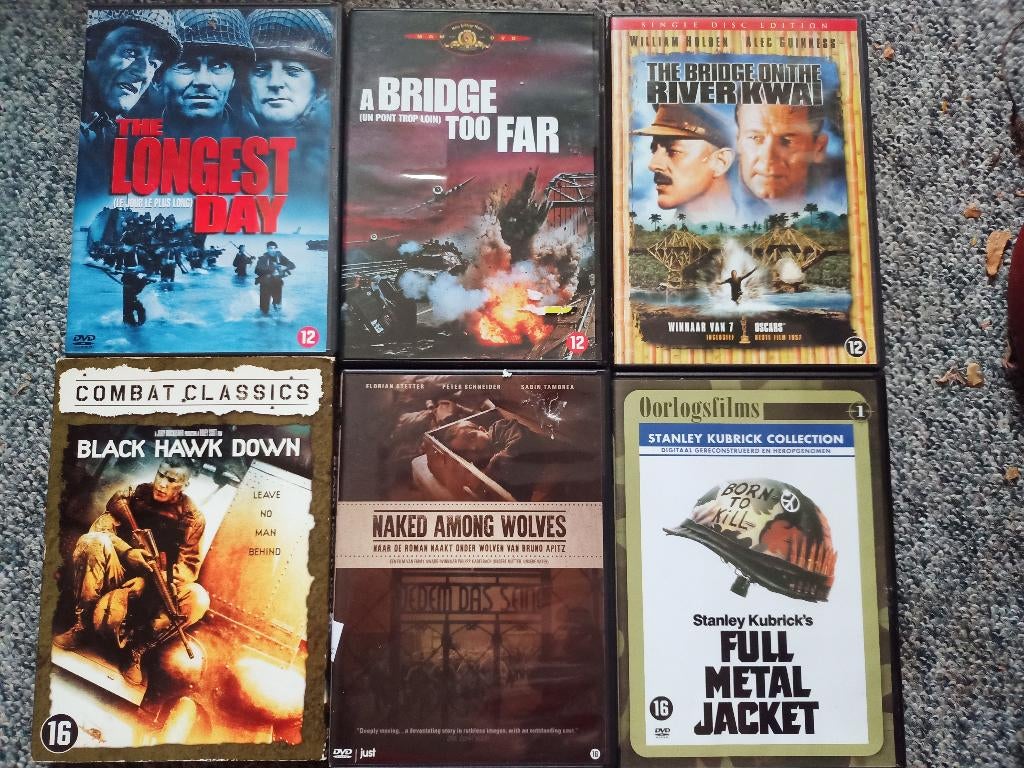 Oorlogsfilms: diverse toptitels!! 40x vanaf..., Alle leeftijden, Ophalen of Verzenden, Zo goed als nieuw, Oorlog