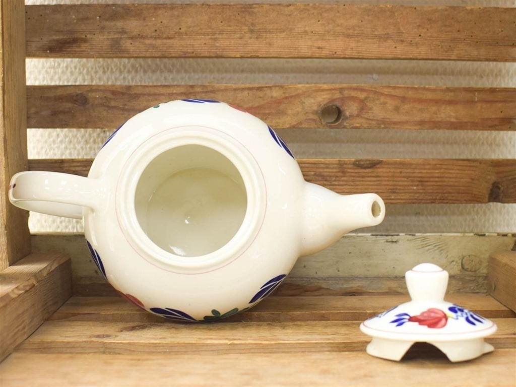 Boch Boerenbont theepot met theelicht houder 51686, Ophalen of Verzenden, Gebruikt, Aardewerk, Bord(en)