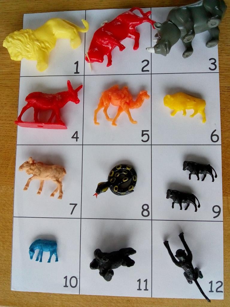 Blad 17 dierentuin dieren, Verzamelen, Poppetjes en Figuurtjes, Ophalen of Verzenden, Gebruikt