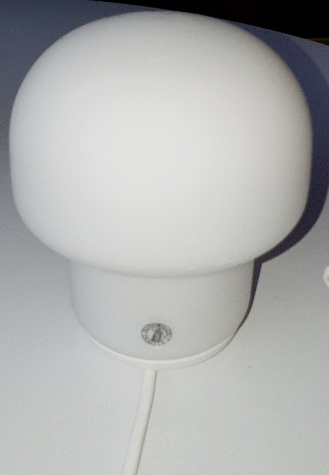 IKEA TOKABO tafellampje mushroom lampje Opaline glas wit, Ophalen, Muchroom, Zo goed als nieuw, Glas