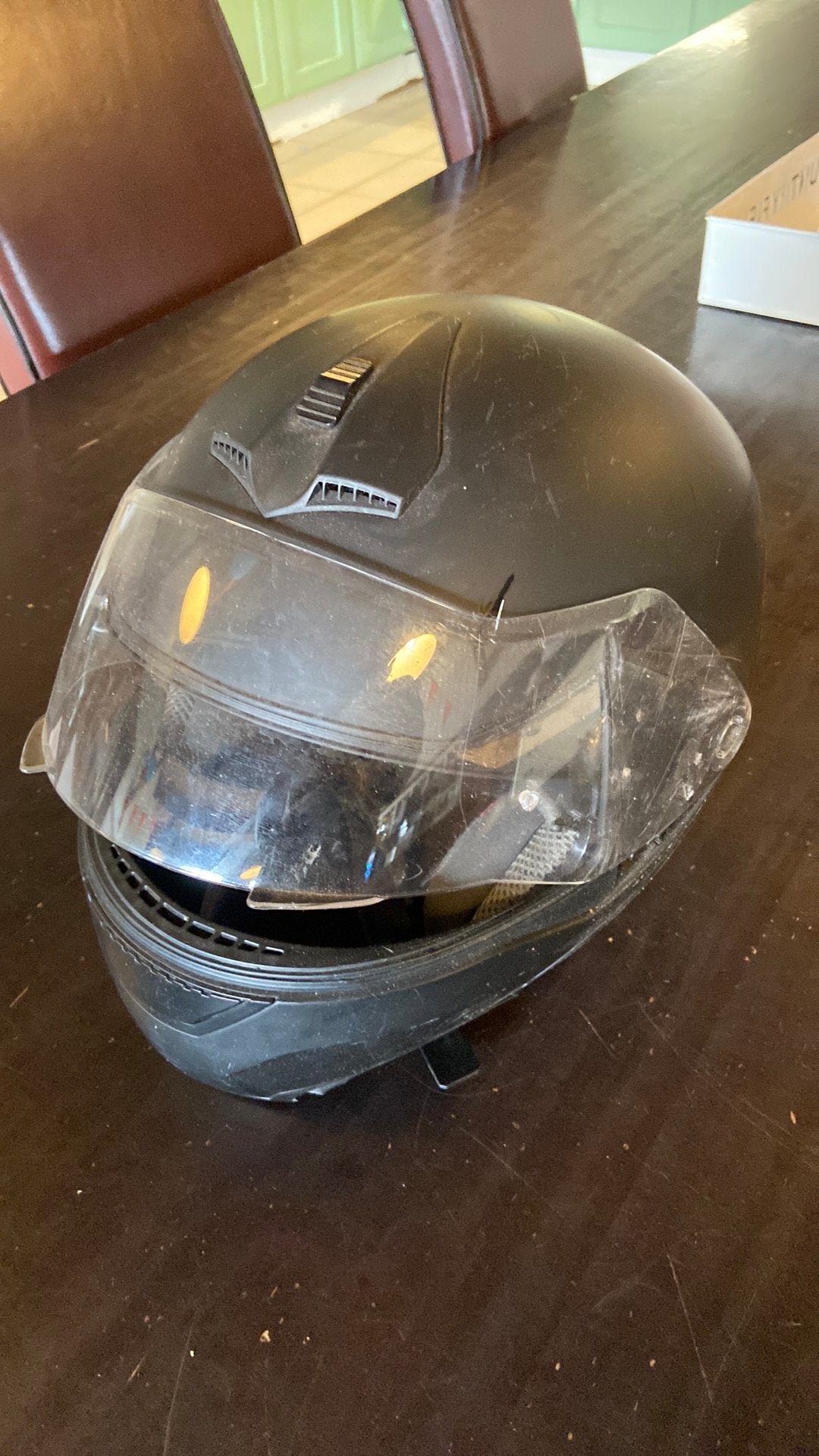 Goed motor helm met nieuw vizier, Ophalen, Zo goed als nieuw, Extra large of groter