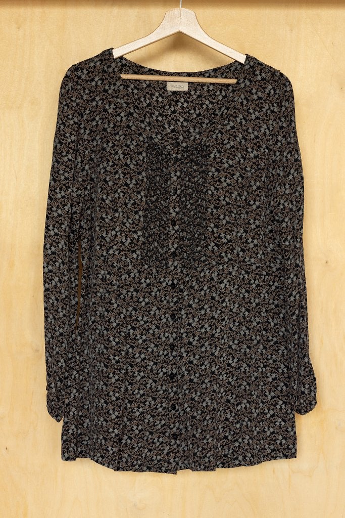Bonaparte mooie blouse tuniek met bloemen print 38 M, Maat 38/40 (M), Zwart, Ophalen of Verzenden, Zo goed als nieuw