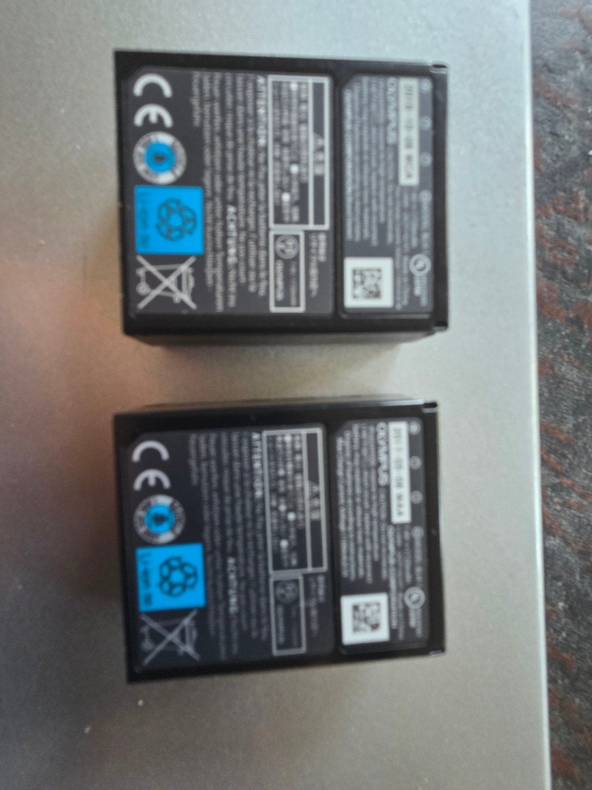 2x Olympus BLH-1 Batterij voor Camera, Gebruikt, Olympus, Batterij