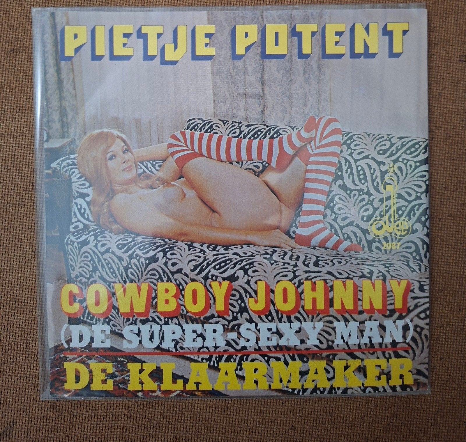 Potent, Pietje  - Cowboy Johnny - Single is TOP, Cd's en Dvd's, Ophalen of Verzenden, Gebruikt, 7 inch, Nederlandstalig