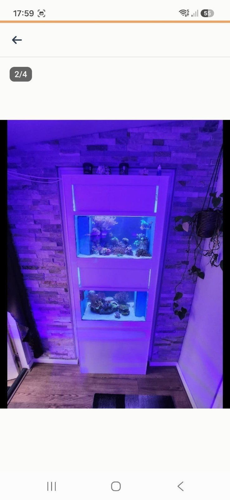 Zee aquarium doorkijk bak, Dieren en Toebehoren, Vissen | Aquaria en Toebehoren, Gevuld zeewateraquarium, Overige merken, Ophalen of Verzenden