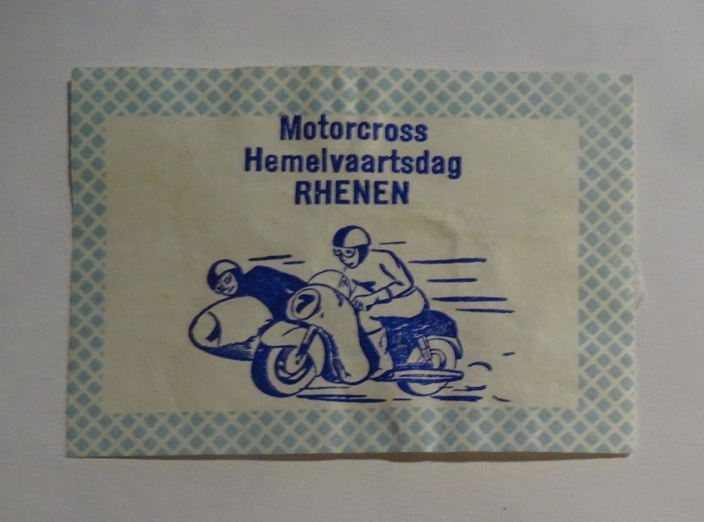 MOTORCROS  Hemelvaartdag    RHENEN, Verzamelen, Rookartikelen, Aanstekers en Luciferdoosjes, Verzenden, Zo goed als nieuw, Luciferdoosjes of -merken