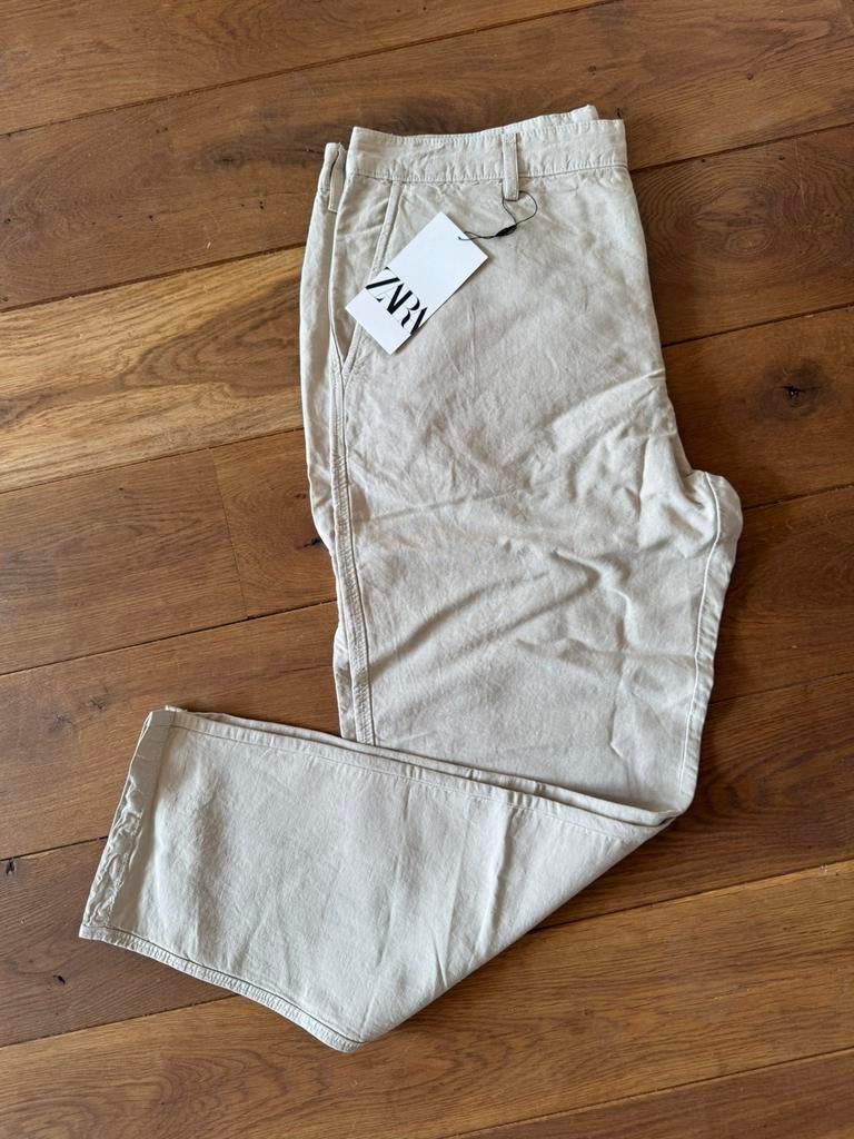 Nieuwe linnen broek ~ 46, Beige, Maat 46/48 (XL) of groter, Nieuw, Ophalen of Verzenden