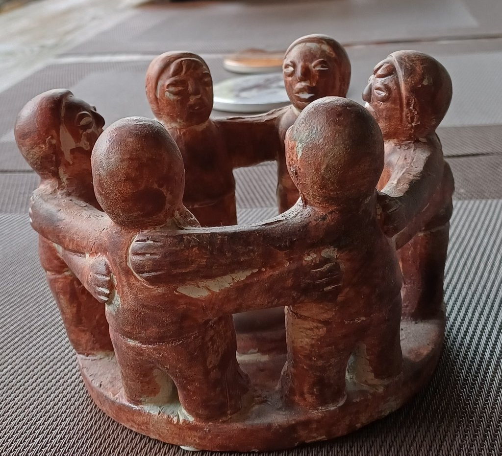 Mexicaanse Vriendenkring Terracotta Kaarsenhouder ( Jola ), Verzenden, Overige stijlen, Zo goed als nieuw, Bruin