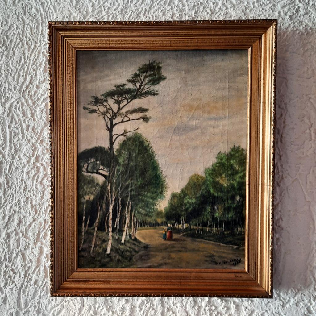 Schilderij op canvas (H Polleman 1928), Antiek en Kunst, Ophalen