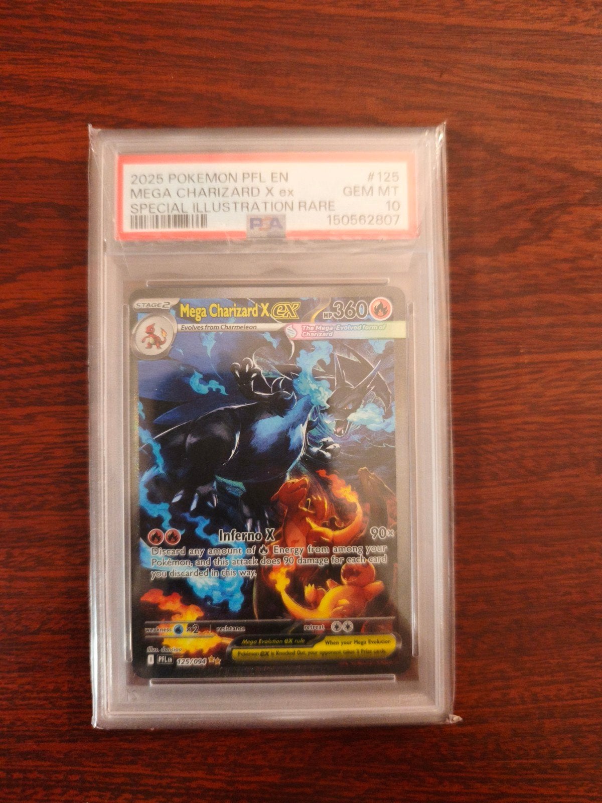Mega Charizard X ex 125/094 PSA 10 GEM MT Phantasmal, Ophalen of Verzenden, Zo goed als nieuw