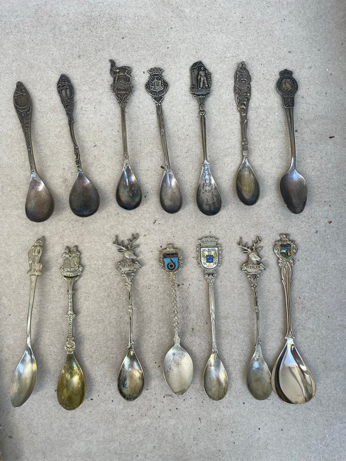 Verzameling van 14 vintage theelepeltjes, Ophalen of Verzenden