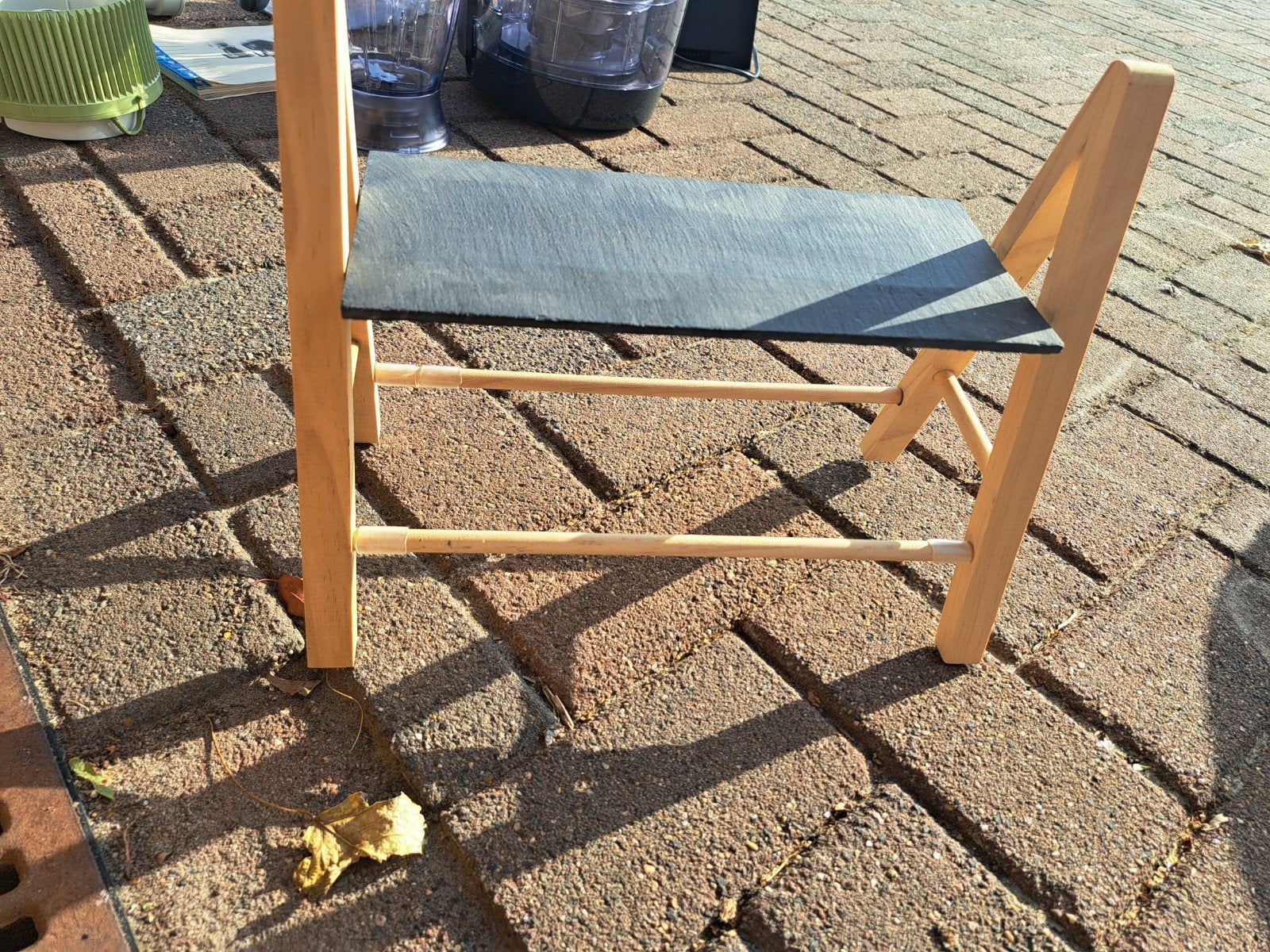 Houten etagere met stenen blad, Doe-het-zelf en Verbouw, Ophalen of Verzenden