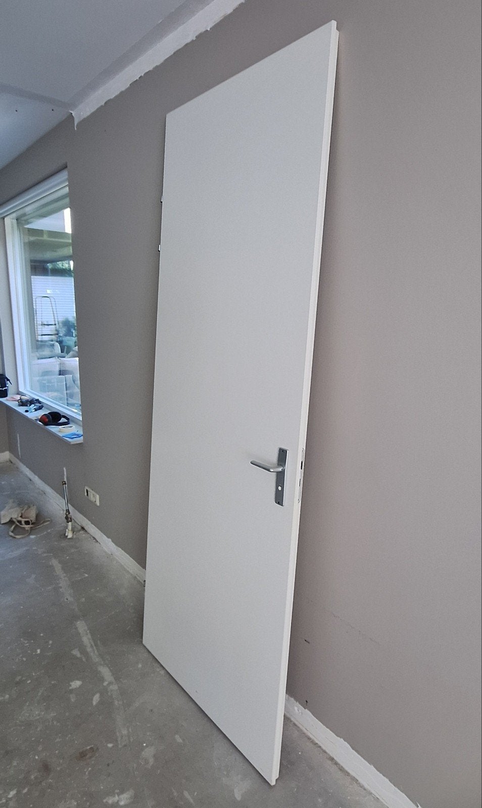 Binnendeur toilet wit 232x90x4cm met beslag, Ophalen, Gebruikt, 80 tot 100 cm, 215 cm of meer