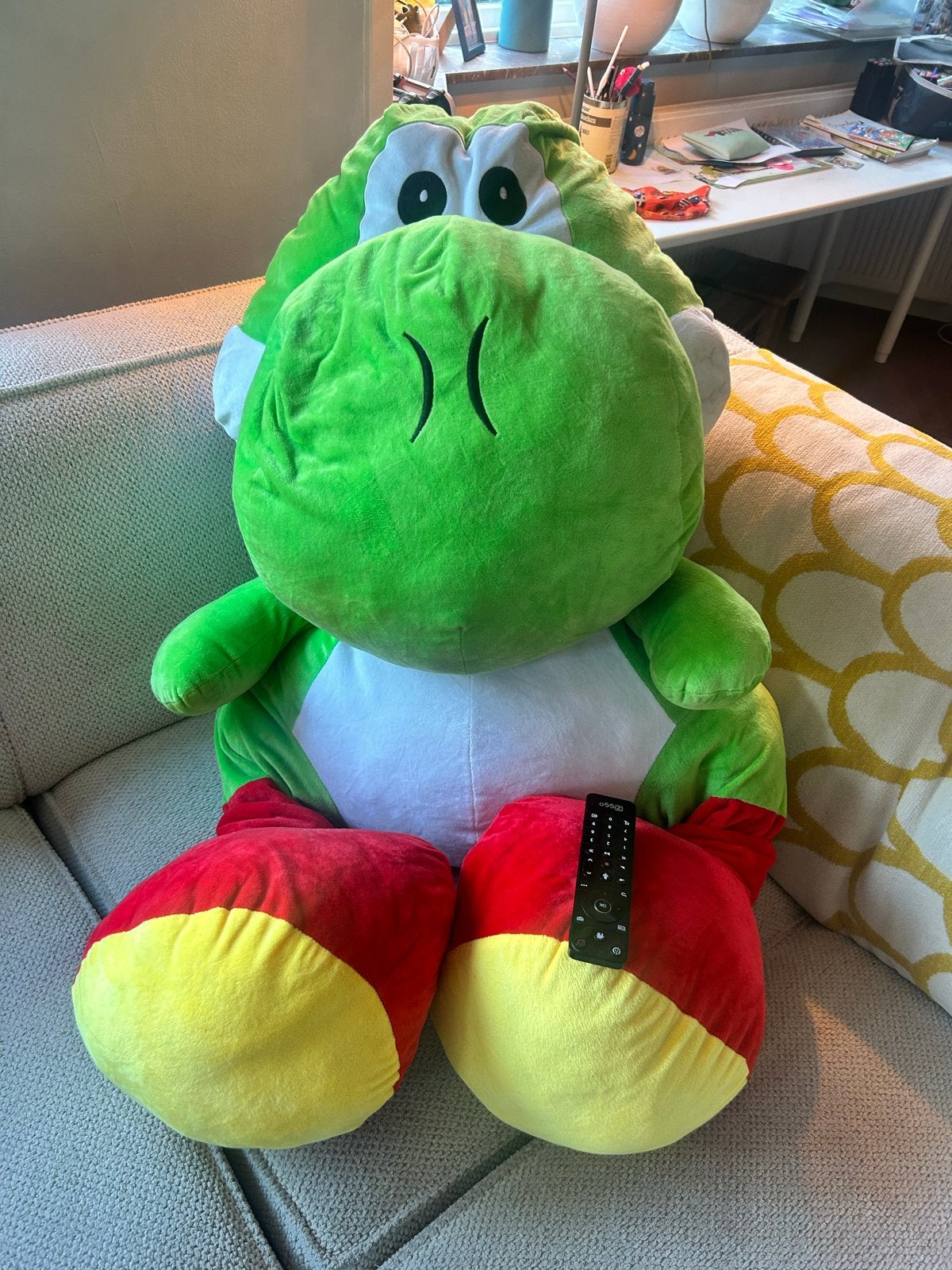 Grote Yoshi knuffel - Super Mario, Ophalen, Groen, Dinosaurus, Zo goed als nieuw