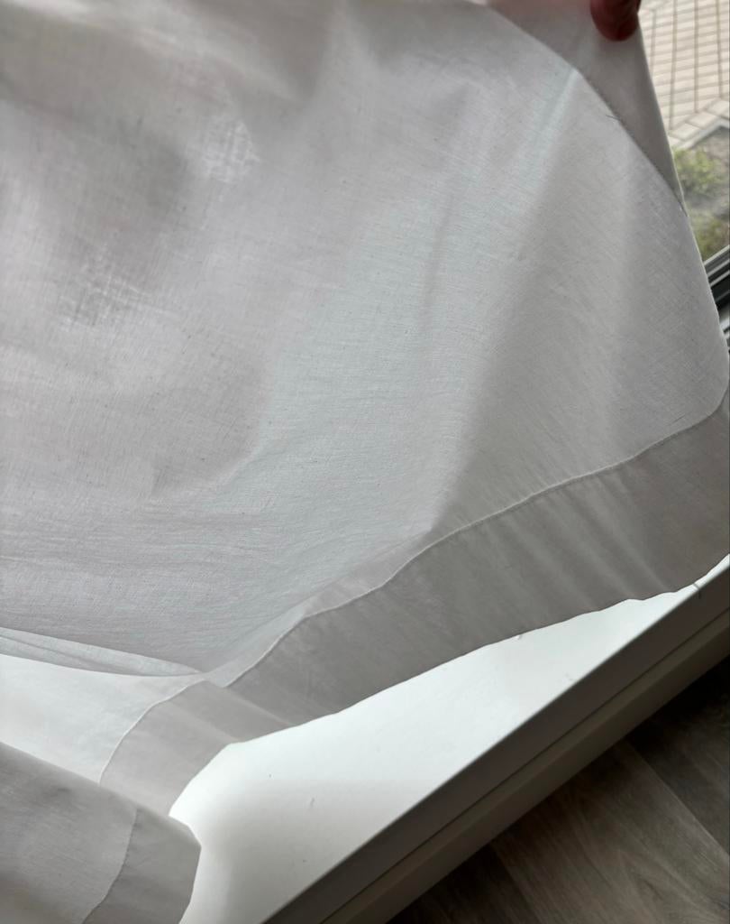 Witte gordijnen met kwastjes, Gebruikt, 200 cm of meer, Wit, 50 tot 100 cm