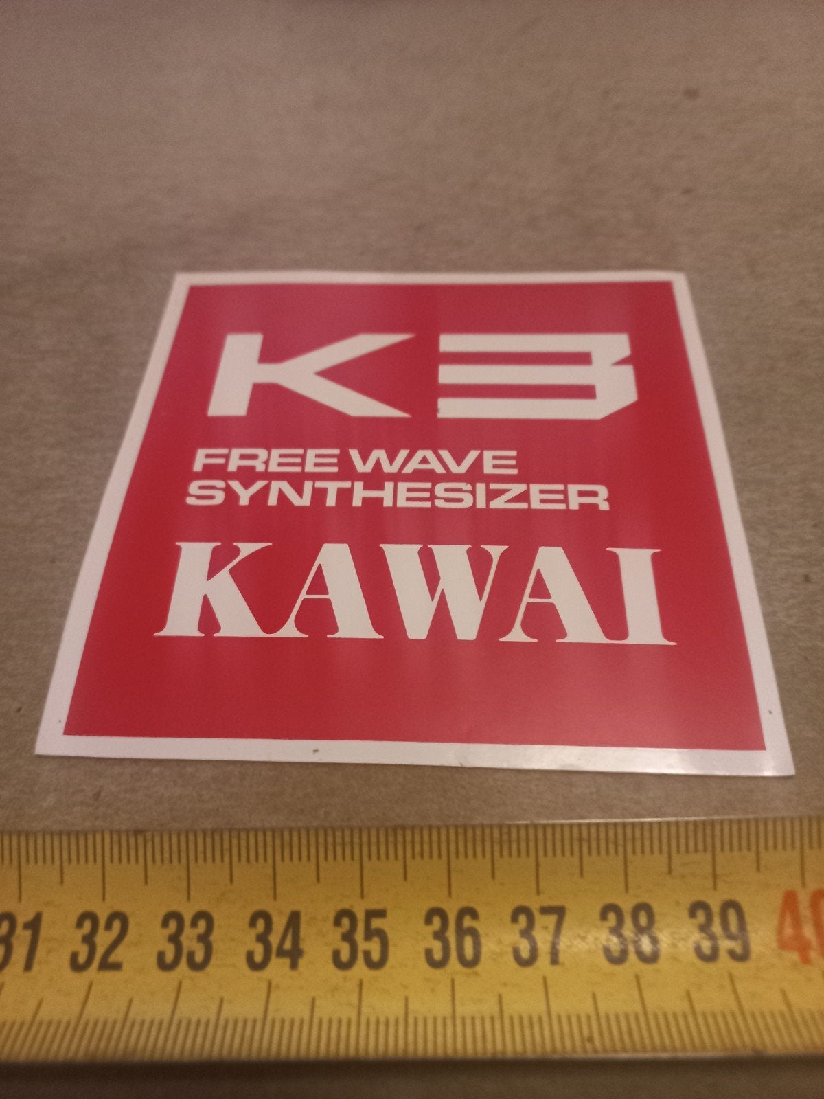 Kawai K3 Free Wave Synthesizer Sticker, Ophalen of Verzenden