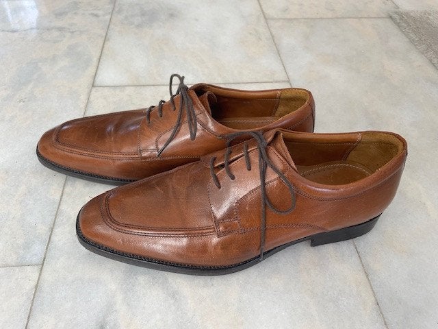 Bruine Leren schoenen maat 42, Bruin, Ophalen of Verzenden, Gedragen, Veterschoenen