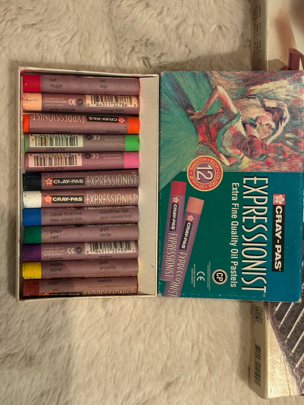 Cray-Pas Expressionist Oliepastels - 12 kleuren, Hobby en Vrije tijd, Ophalen of Verzenden, Gebruikt, Overige typen
