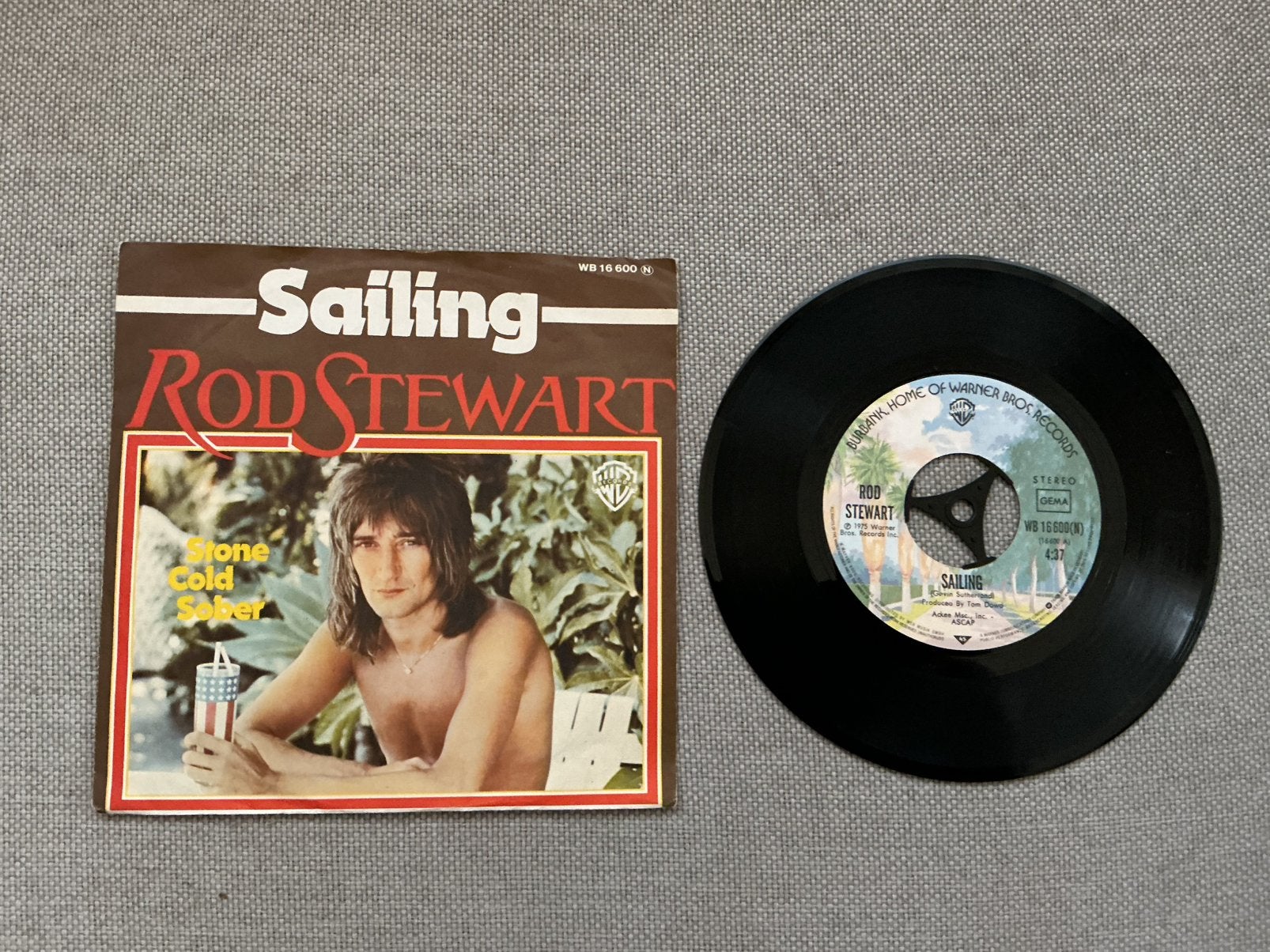Rod Stewart single vinyl. Sailing., Ophalen of Verzenden, Gebruikt, Overige formaten, Poprock