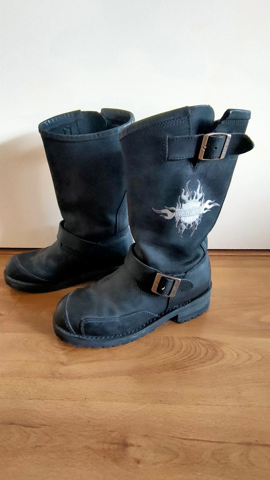 Stoere leren Harley Davidson laarzen - Maat 37, Harley Davidson, Zwart, Lage of Enkellaarzen, Ophalen of Verzenden