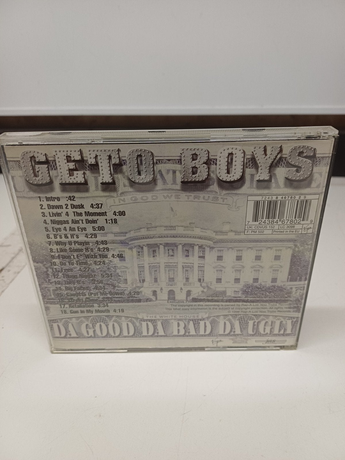 Geto Boys - Da Good Da Bad & Da Ugly CD (Goede Staat), Ophalen of Verzenden, Zo goed als nieuw, Inclusief doosje, Album