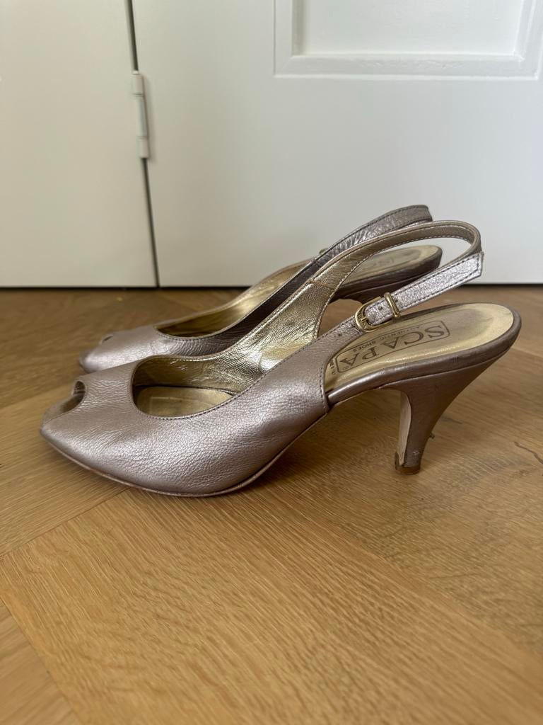 Scapa Hakken Goud Maat 38,5, Pumps, Beige, Ophalen of Verzenden, Zo goed als nieuw