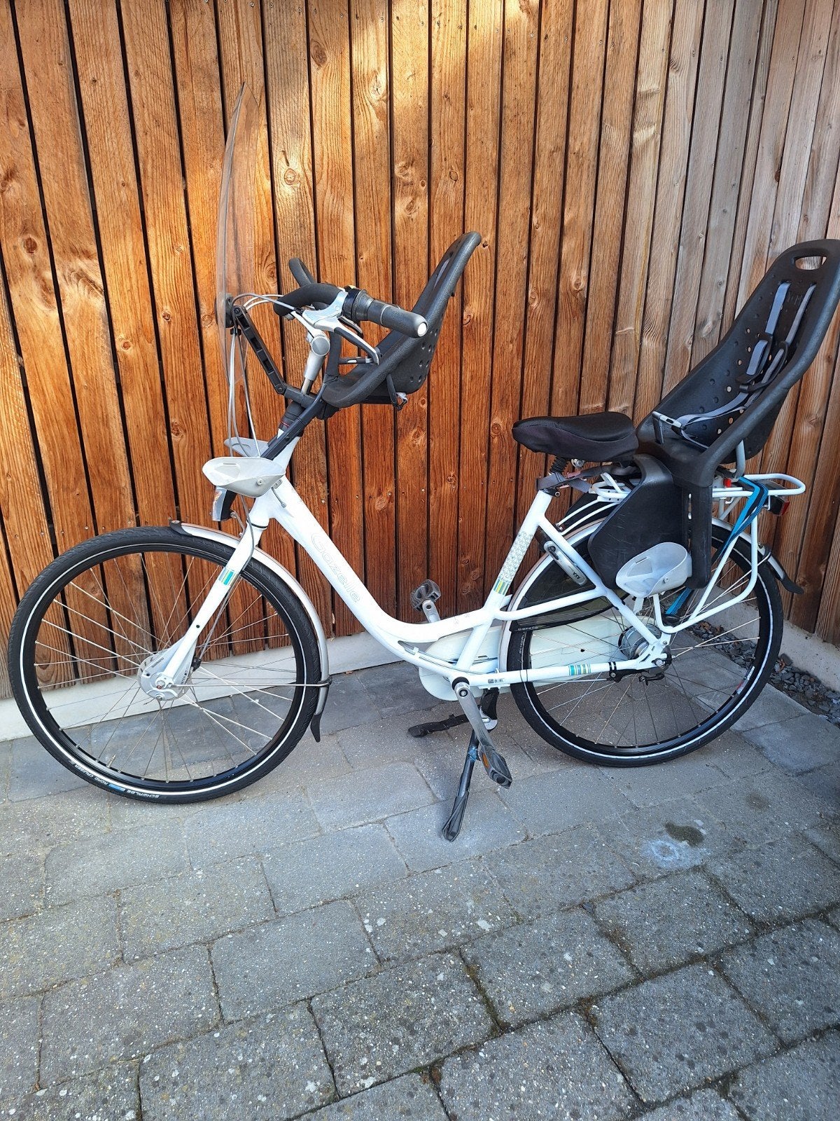 Gazelle Bloom moederfiets framemaat 53 - keurige staat, Ophalen, 2 zitjes, 53 tot 56 cm, Windscherm