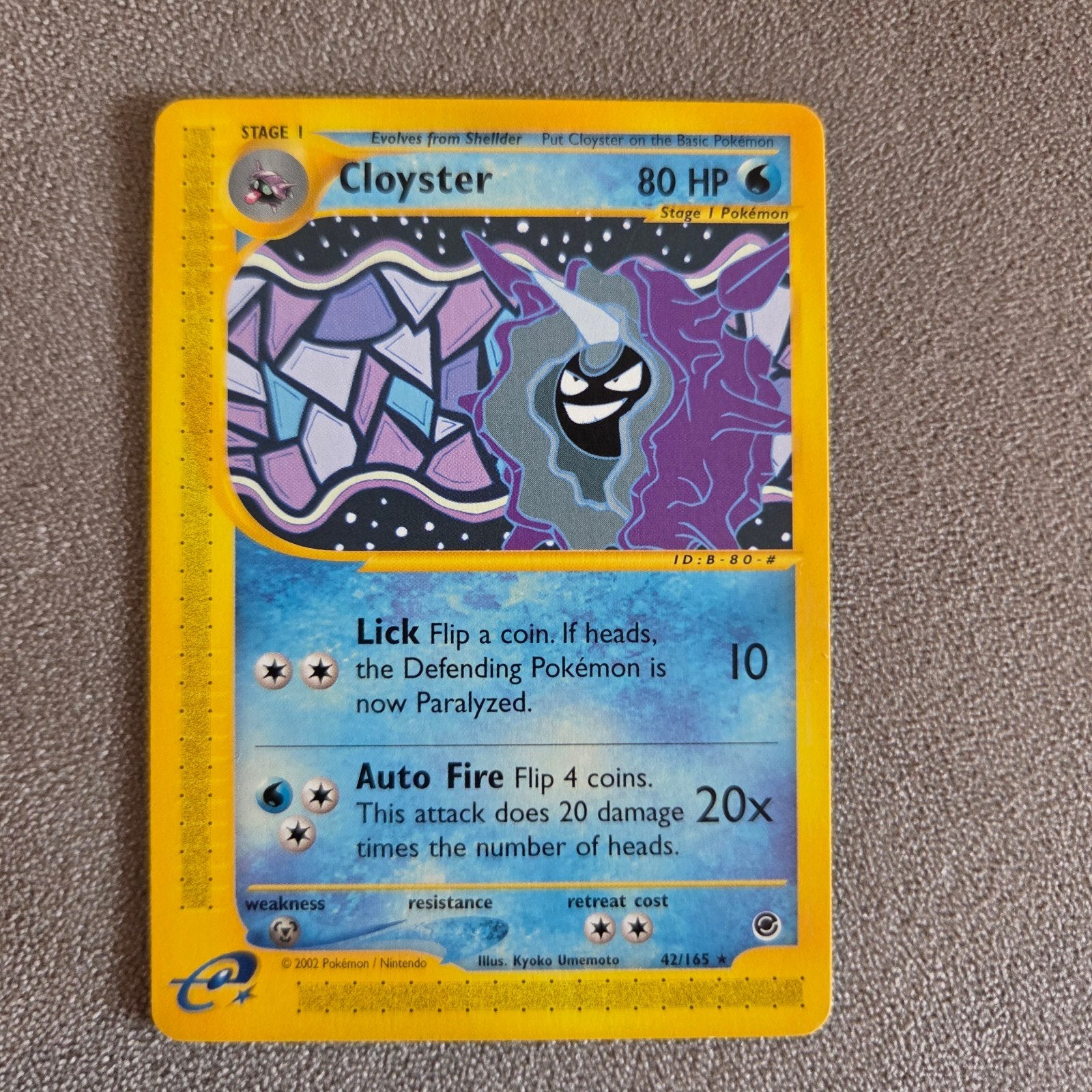 Pokémon Cloyster 42/165 Skyridge Kaart, Ophalen of Verzenden, Nieuw, Losse kaart