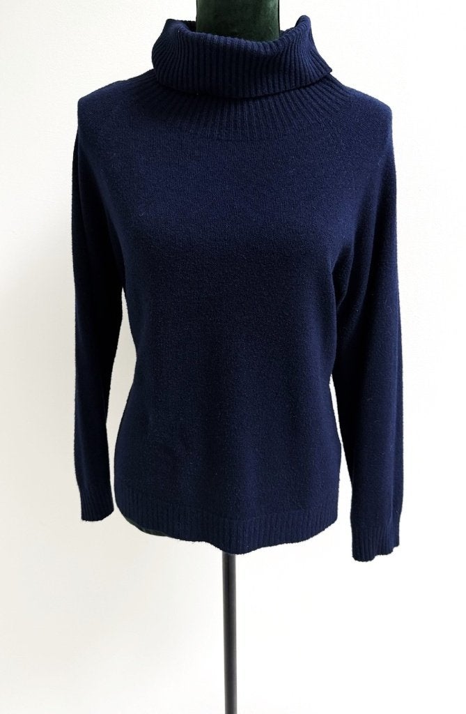 Z.G.A.N! Max & Enjoy dames trui met col blauw one size, Maat 38/40 (M), Max & Enjoy, Zo goed als nieuw, Verzenden