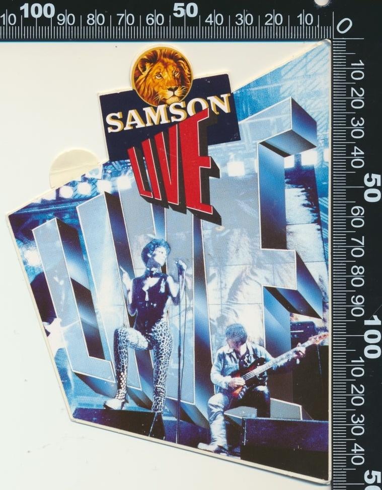 Sticker: Samson - Live, Ophalen of Verzenden, Zo goed als nieuw, Bedrijf of Vereniging