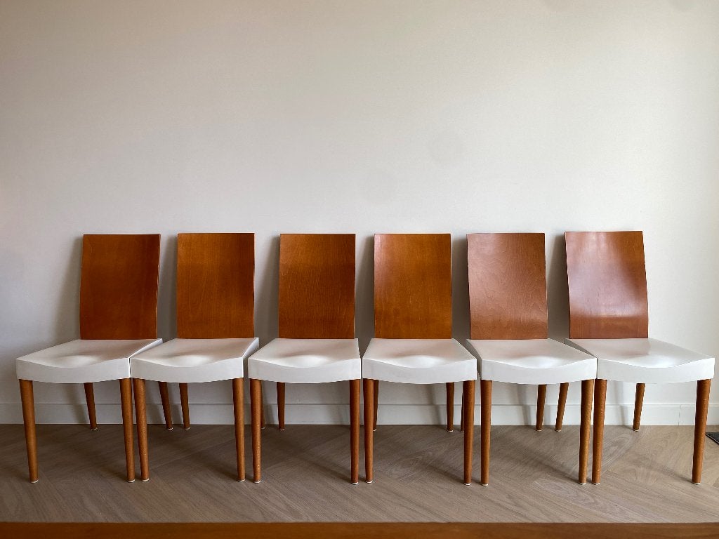 Zes Philippe Starck Miss Trip stoelen, Huis en Inrichting, Gebruikt, Overige kleuren, Design, Vijf, Zes of meer stoelen