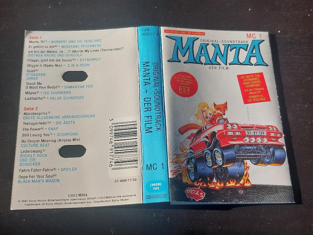MANTA - DER FILM (MC), Cd's en Dvd's, Cassettebandjes, Filmmuziek en Soundtracks, 1 bandje, Ophalen of Verzenden, Zo goed als nieuw