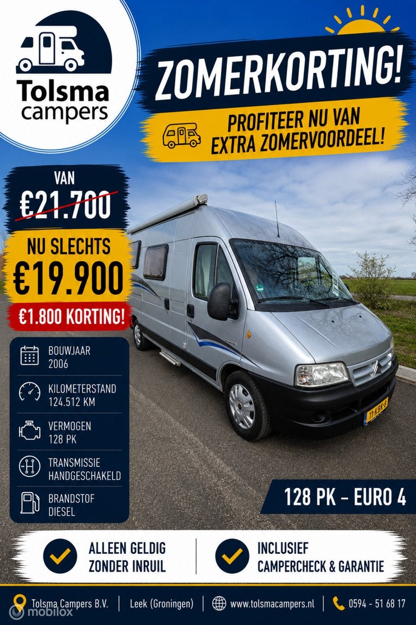 Possl Duett L buscamper 2006 128pk 560cm, 2x Airco, Caravans en Kamperen, Campers, Buscamper of Camperbus, Pössl, Bedrijf, Koelkast