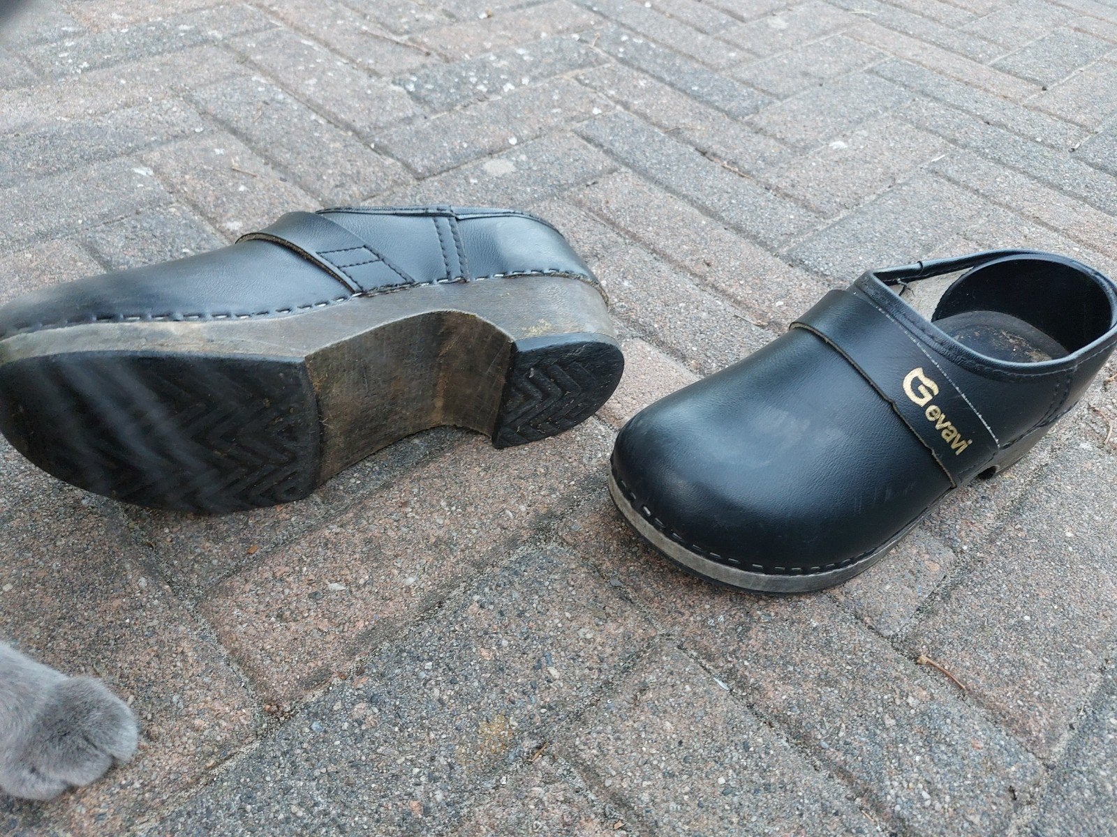Gedragen zwarte Gevavi klompen, maat 35, Gevavi, Zwart, Overige typen, Ophalen of Verzenden