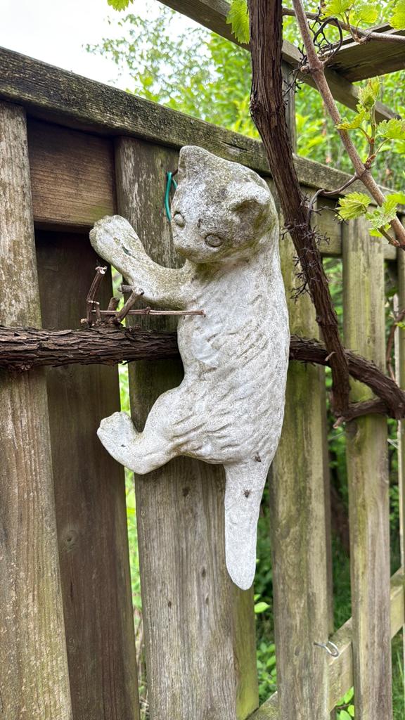 Hang beeld van een poes, Tuin en Terras, Tuinbeelden, Ophalen of Verzenden, Kunststof