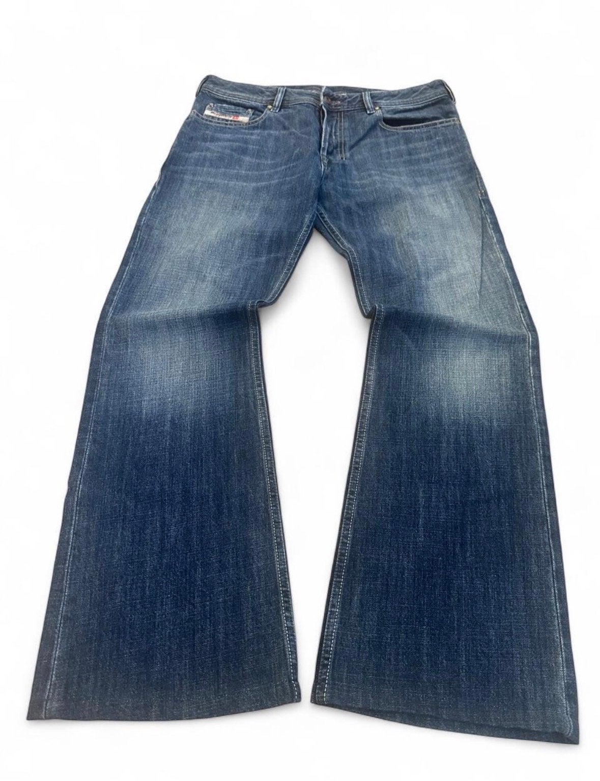 Diesel Zathan Bootcut Jeans 32x30 Y2K Shark Tooth Pocket, Ophalen of Verzenden, Gedragen, Blauw, W32 (confectie 46) of kleiner