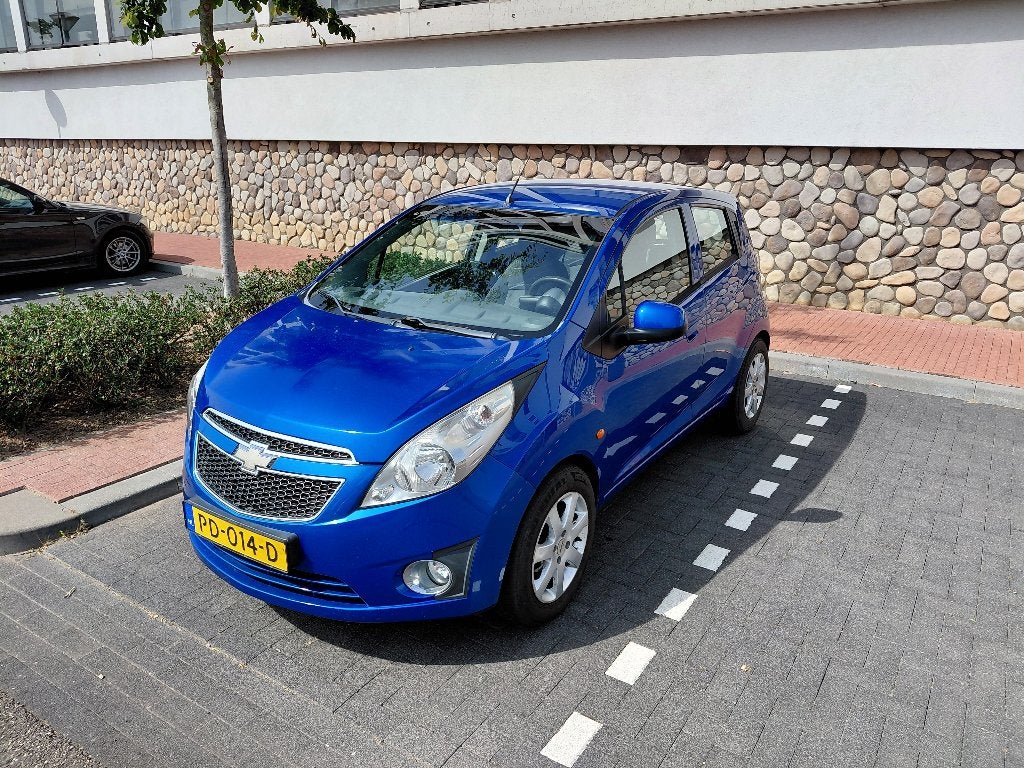 Chevrolet Spark 1.0 – Nieuwe APK – 146.000 km– Rijdt 1 op 20, Voorwielaandrijving, Stof, 4 cilinders, Blauw