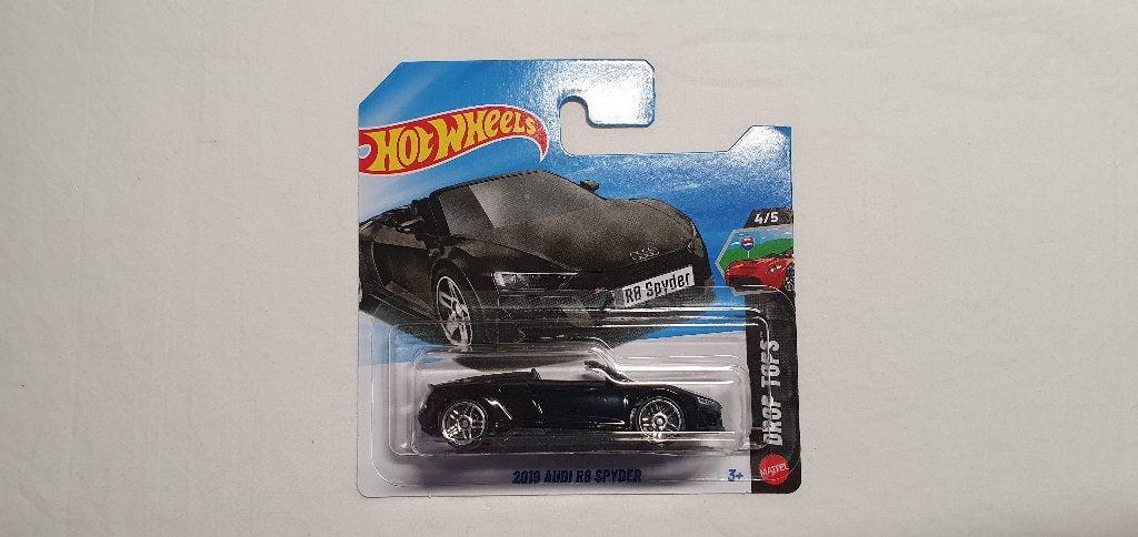 Hot Wheels Audi 2019 R8 V10 spyder zwart, Ophalen of Verzenden, Nieuw, Auto