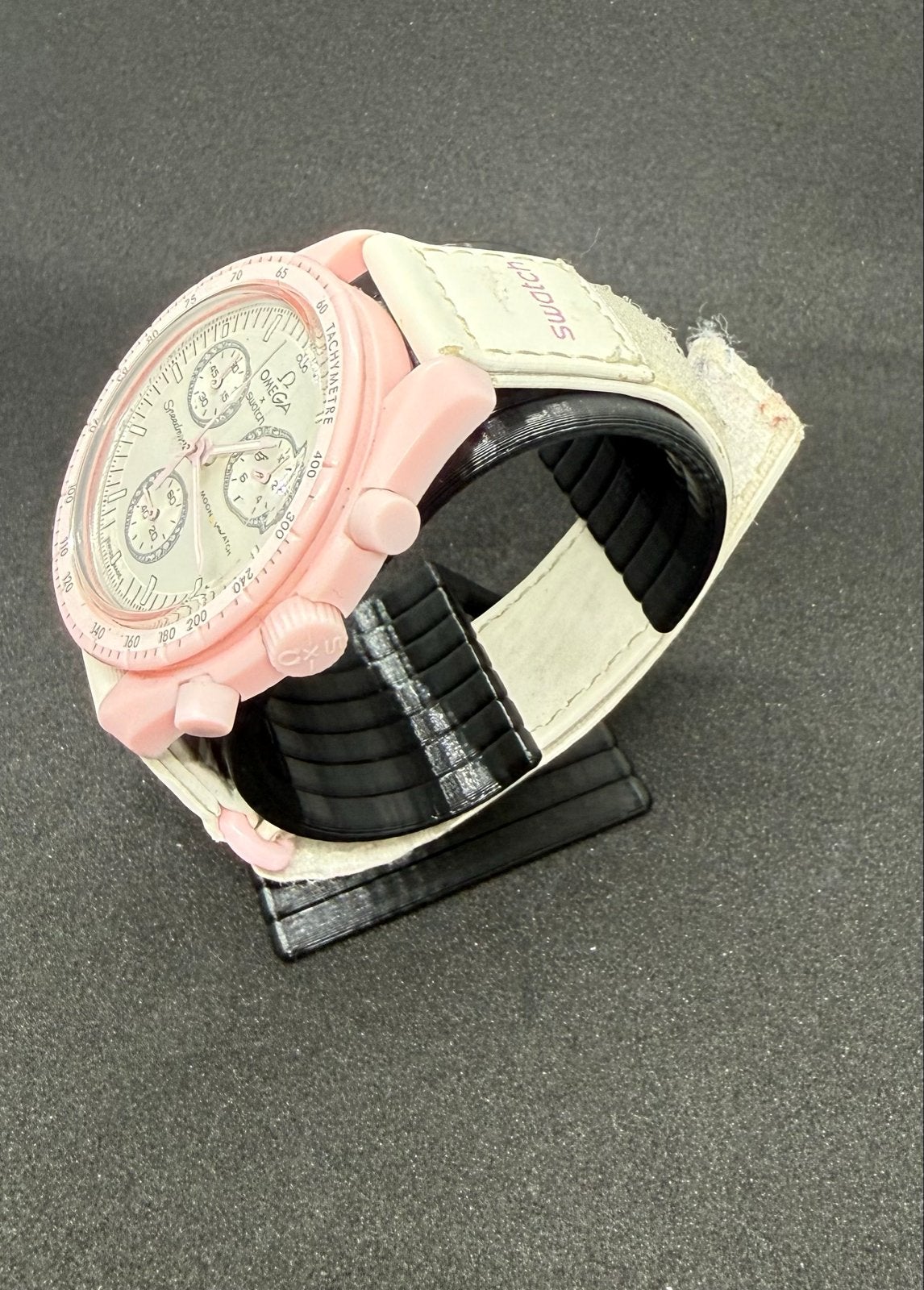 Swatch x Omega Moonswatch Mission to Venus, Sieraden, Tassen en Uiterlijk, Horloges | Dames, Kunststof, Polshorloge, Ophalen of Verzenden