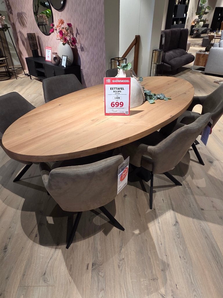 Eettafel Eclips, Ophalen, 100 tot 150 cm, 200 cm of meer, Zo goed als nieuw