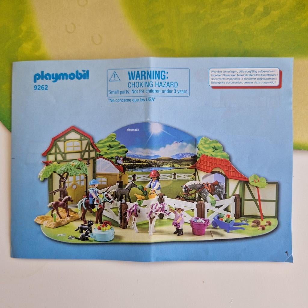 Playmobil Paardenmanege 9262 met veel accessoires, Ophalen of Verzenden, Zo goed als nieuw, Jongen of Meisje