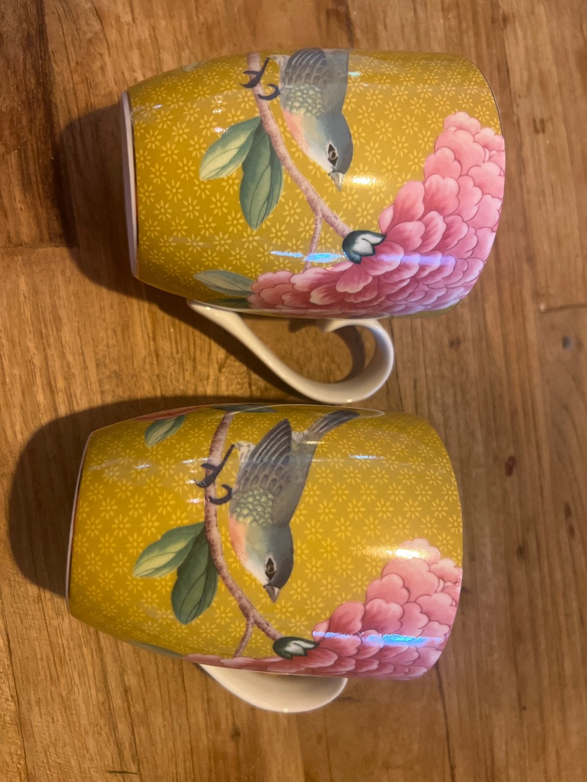 Set van 2 Pip Studio mokken 350 ml blushing birds, Pip Studio, Nieuw, Modern, Porselein