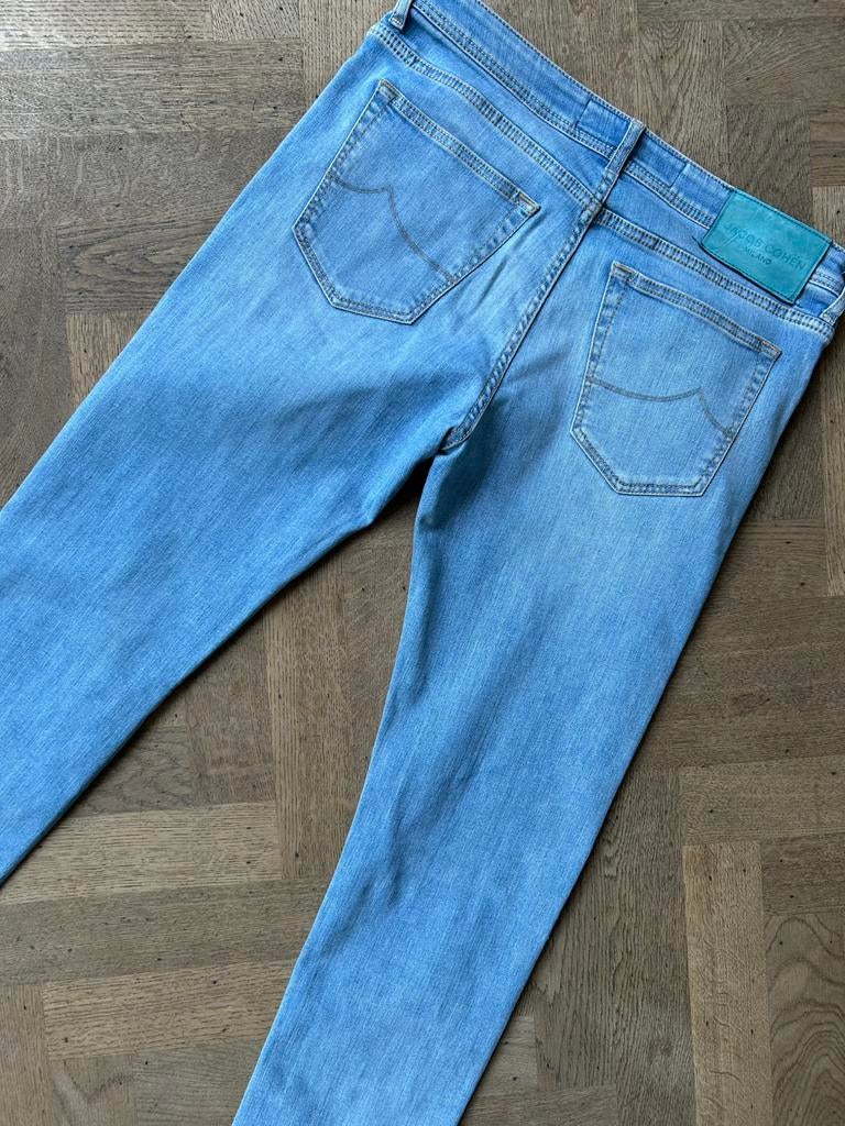 Jacob Cohen Bard jeans maat 35, valt kort, Ophalen of Verzenden, Gedragen, Blauw, W33 - W34 (confectie 48/50)